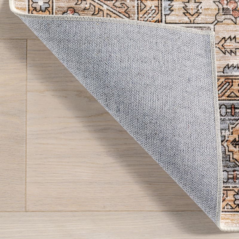 Nuloom Purnima Medallion SplashGuard Machine Washable Area Rug