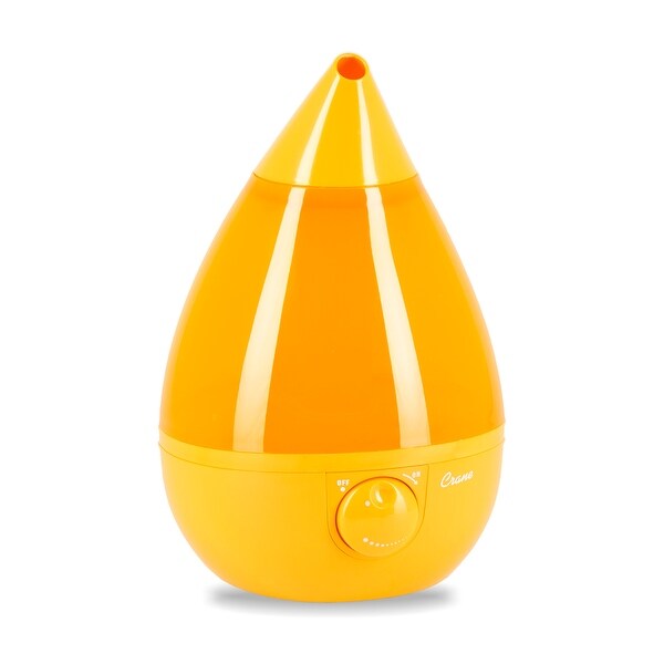 Crane Drop Ultrasonic Cool Mist Humidifier,Filter-Free, Orange
