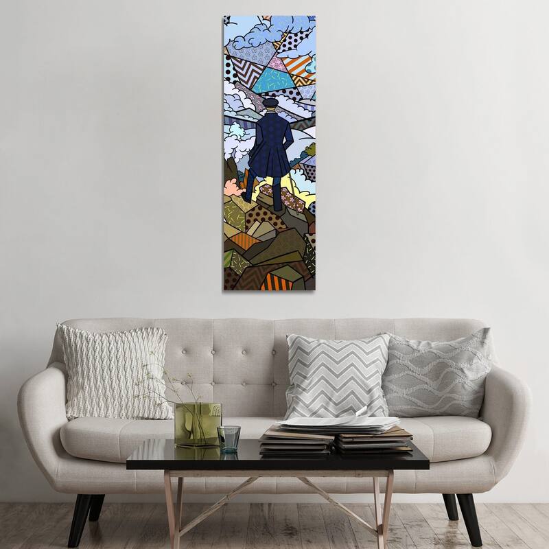 iCanvas "Wanderer Above the Sea and Fog (After Caspar David Friedrich)" by 5by5collective Canvas Print - 60x20x1.5