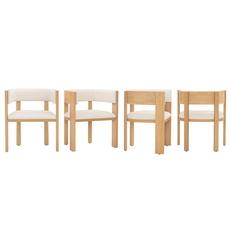 Upholstered Dining Chair Wooden Dining Chairs Set of 4 Modern Dining Room Chair for Kitchen Dining Room