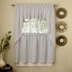 preview thumbnail 26 of 30, Sweet Home Collection Opaque Ripcord Kitchen Window Curtains - Swag, Tier & Valance 24" Tier Pair - Grey