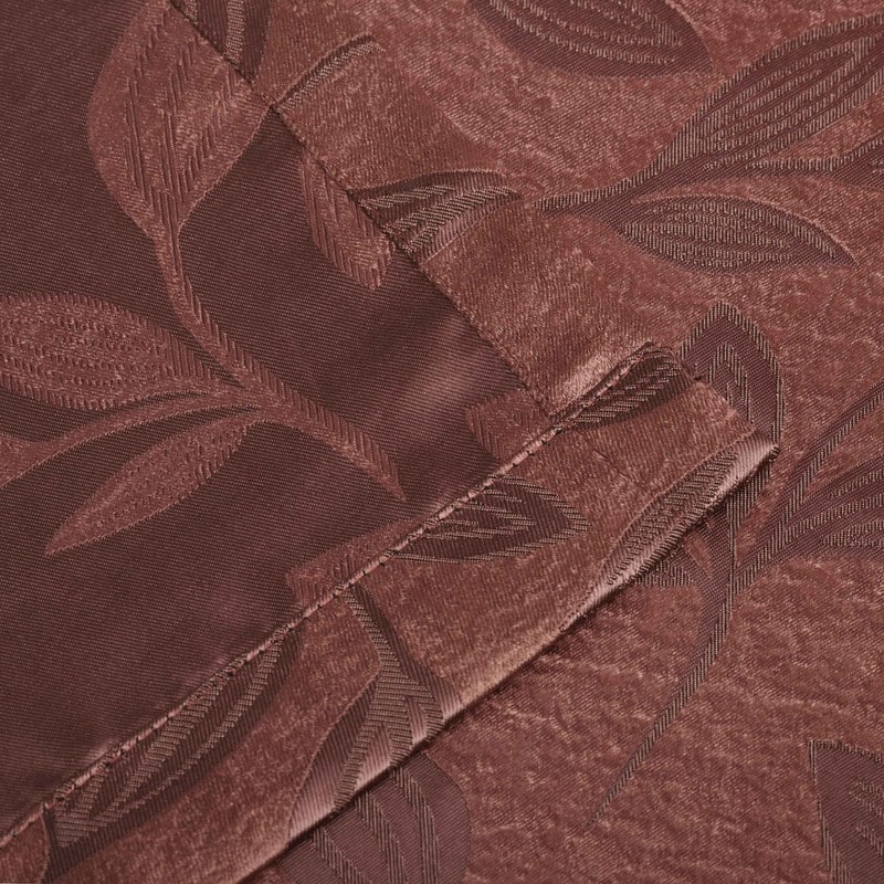 Superior Modern Bohemian Leaves Room Darkening Curtains with Grommets
