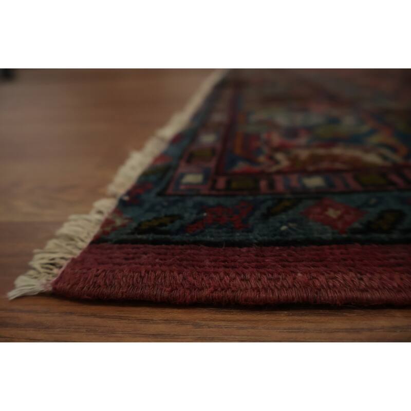 Hand Knotted Oriental 100% Wool Carpet Traditional Floral Pink Mahal Area Rug - 10' 11'' X 8' 9''