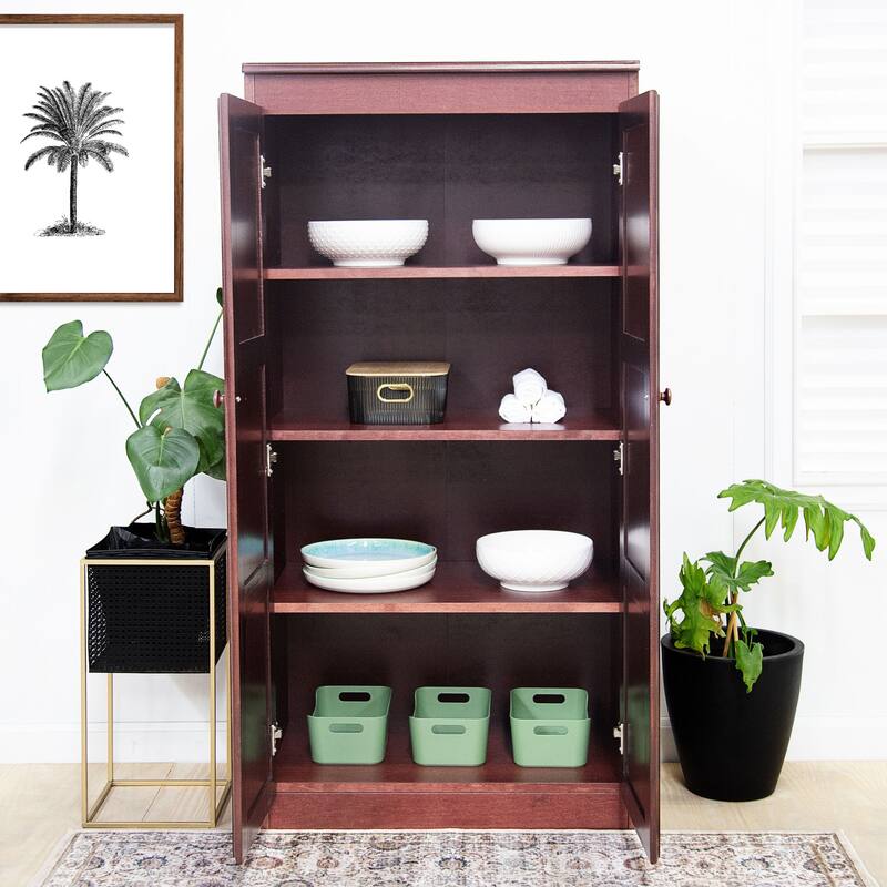 Concepts in Wood Storage Cabinet, 60 inch with 4 Shelve