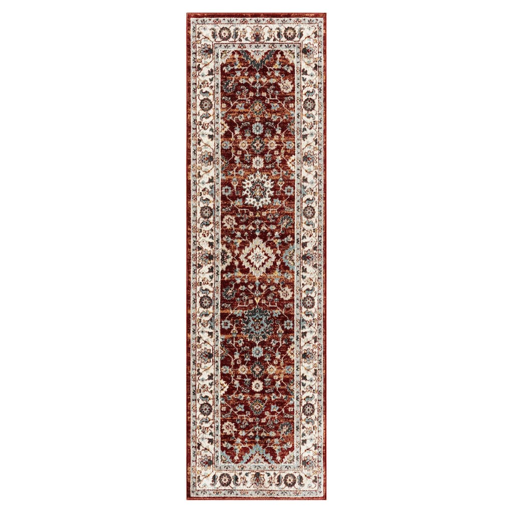 Everwash Treasure Lina Traditional Medallion Machine Washable Area Rug