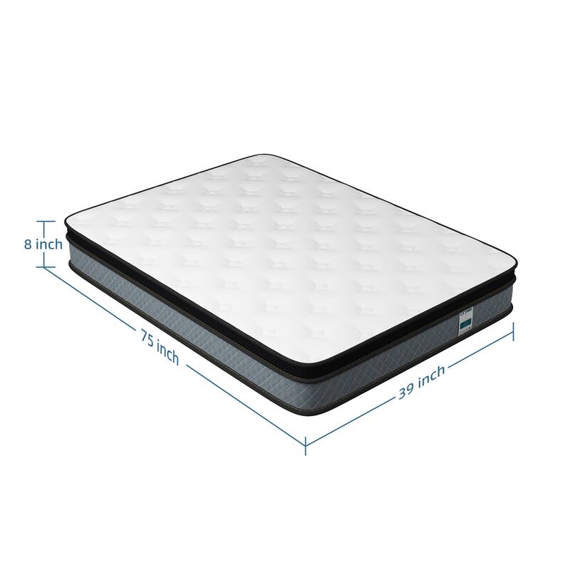 8" Cooling Medium Hybrid Memory Foam Mattress In a Box