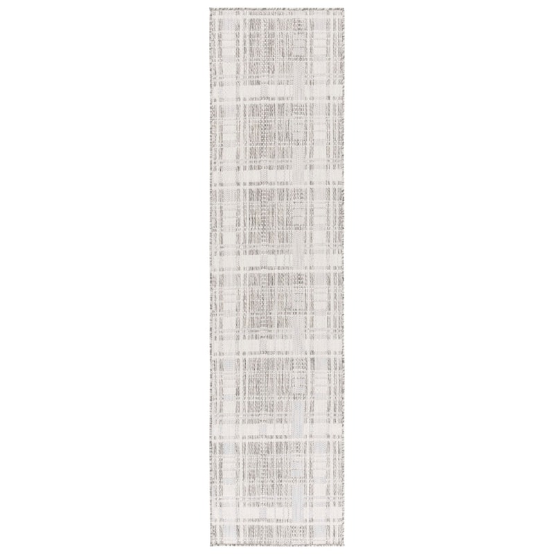 SAFAVIEH Beach House Salme Transitional Rug - 2' x 8' Runner - Grey/Ivory