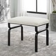 preview thumbnail 2 of 5, Uttermost Diverge White Shearling Small Bench - 22.75 W X 18.75 H X 15.125 D (in)