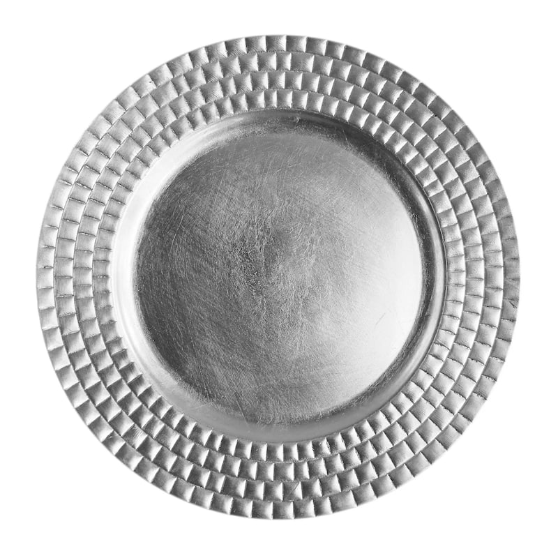 Linear Charger Plate Silver 13"