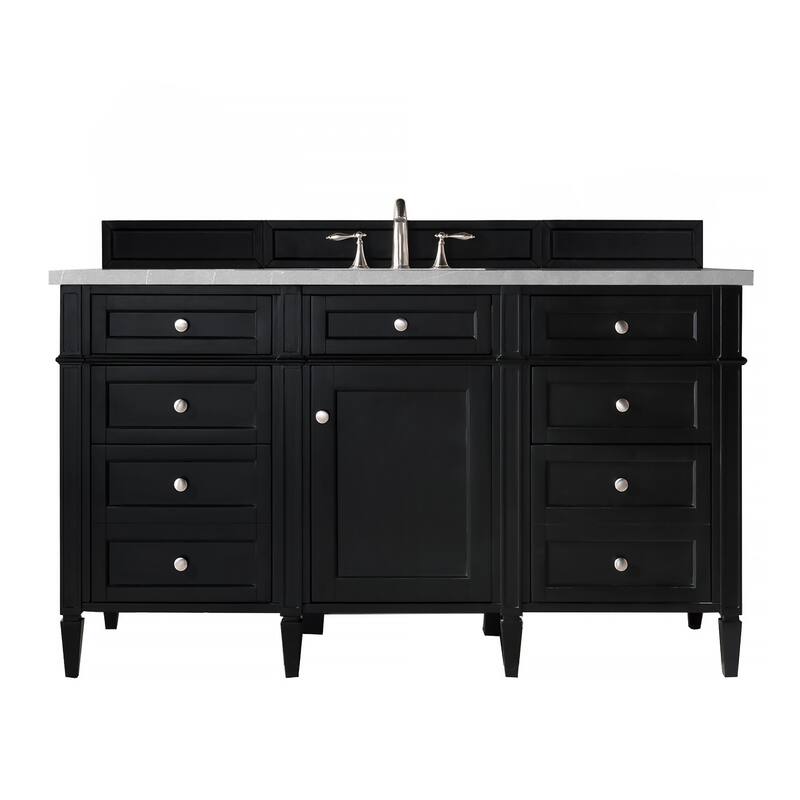 James Martin Vanities Brittany 60" Single Vanity, Black Onyx