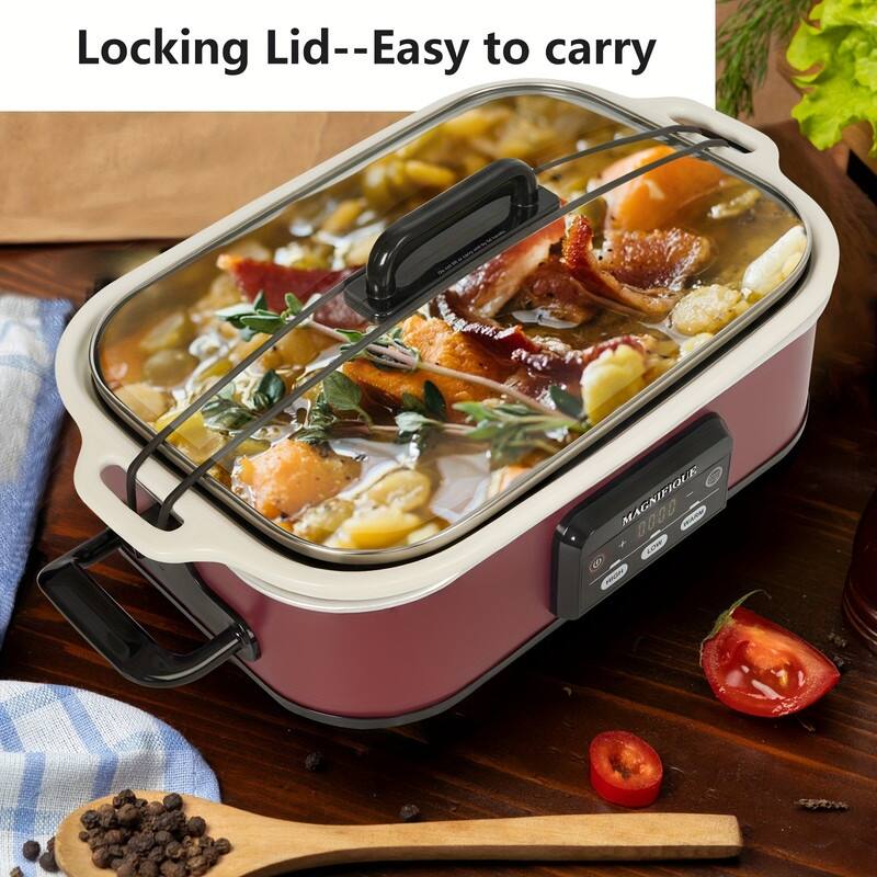 MAGNIFIQUE Programmable Slow Cooker with Non-Stick Pot