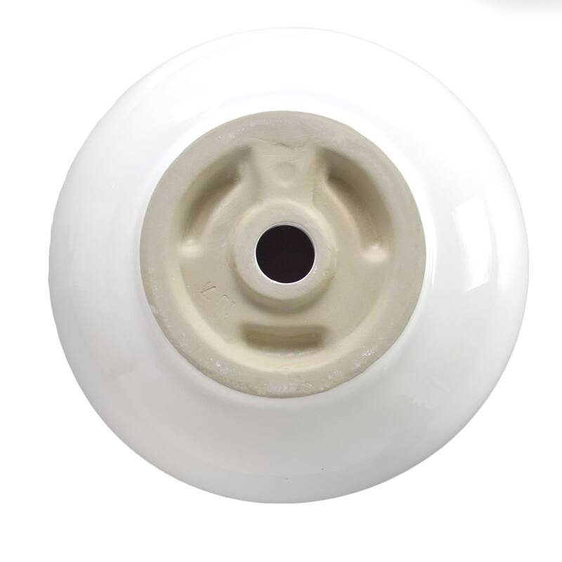 Sutherland White Ceramic Round Vessel Bathroom Sink with drain