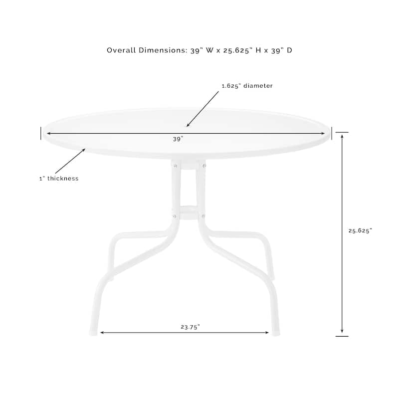 Crosley Bates 5Pc Outdoor Metal Dining Set - 101"x101"x35"