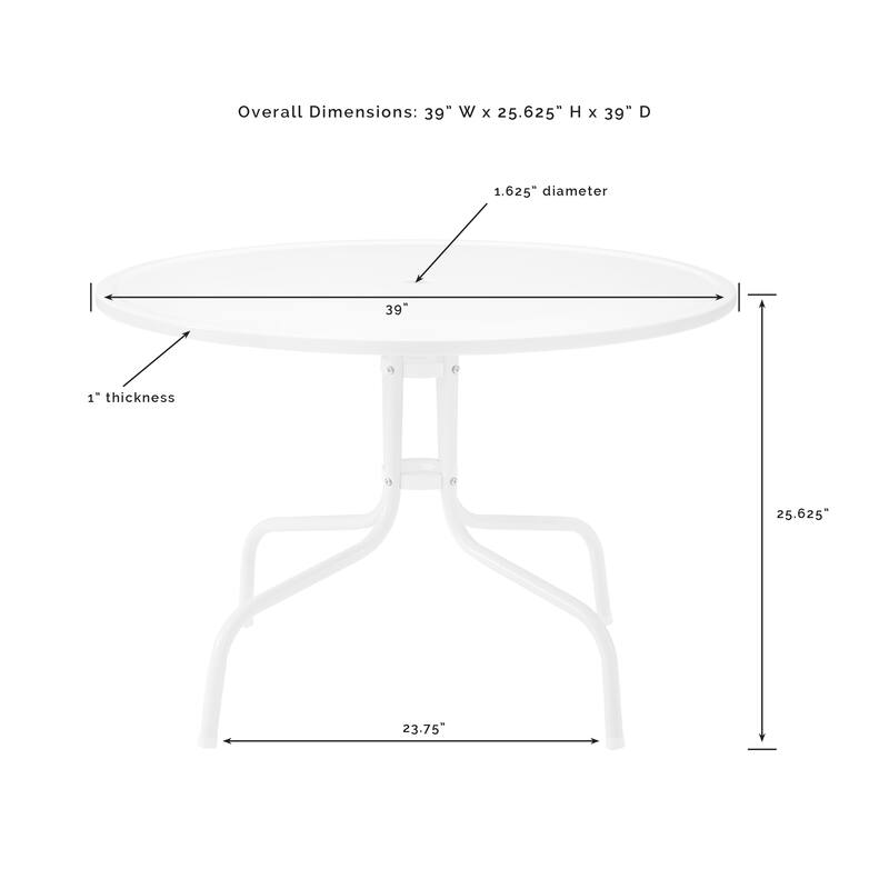 Crosley Tulip 5-piece Outdoor Dining Set - 98 W x 98 D x 32.88 H