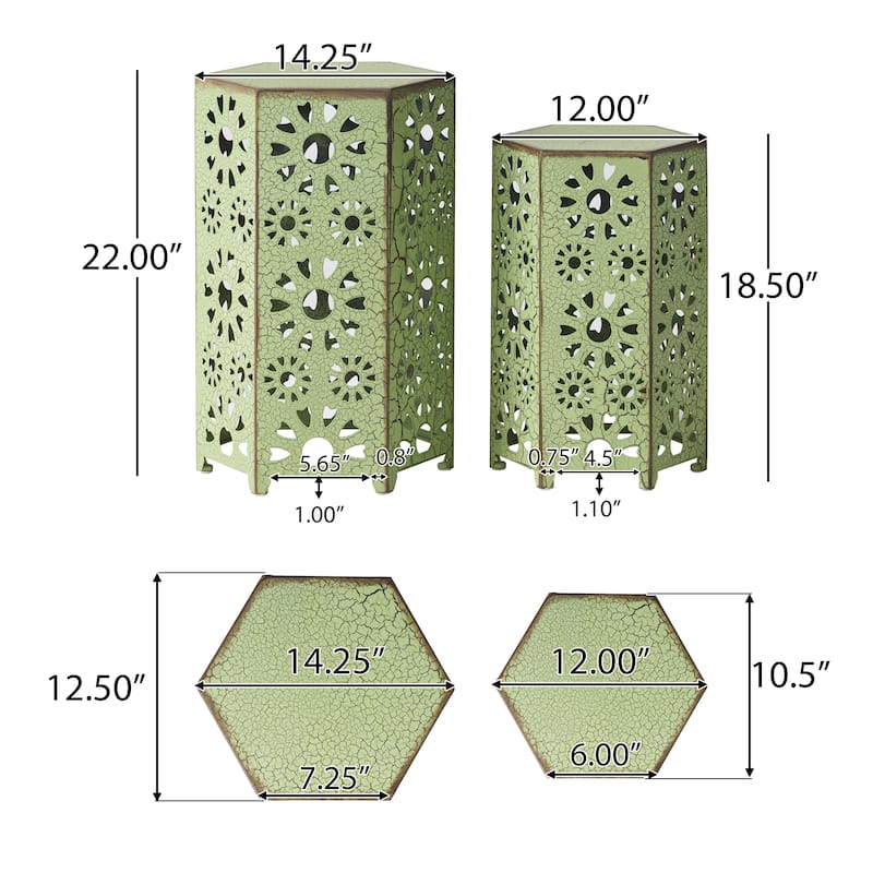 Eliana Outdoor 12-inch and 14-inch Nested Side Table Set by Christopher Knight Home