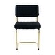 preview thumbnail 12 of 28, Teddy Dining Chair Set of 2 with Upholstered Back Accent Chair and C-Shaped Metal Legs Vanity Chair, Student Desk Chair