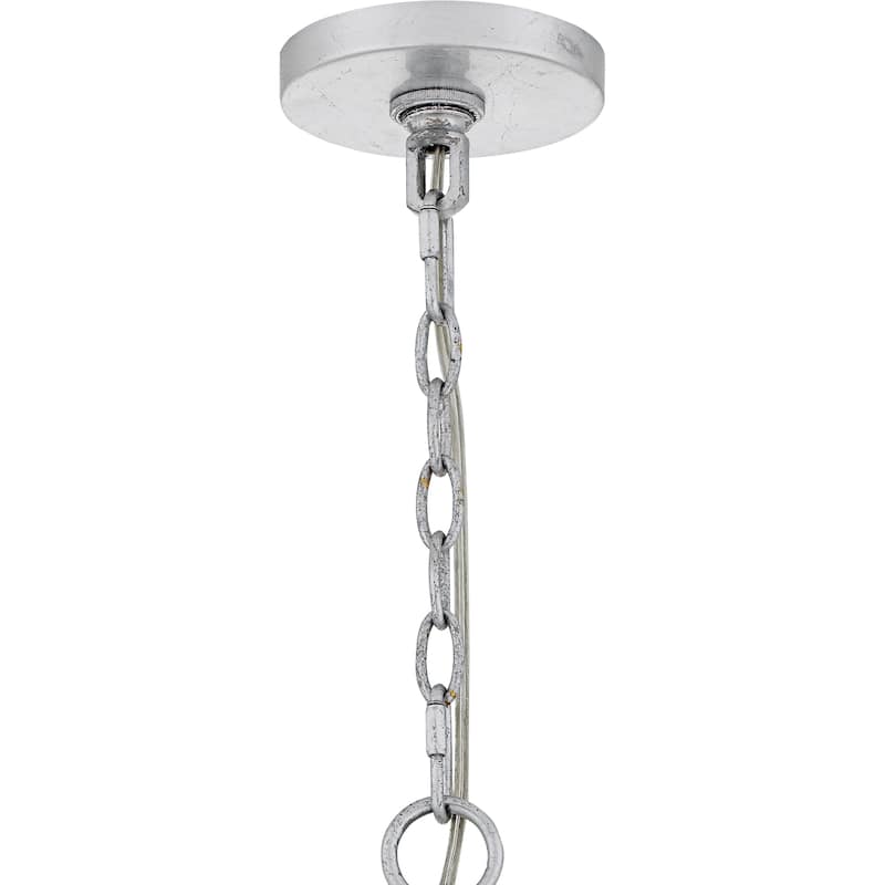 Lilestone 7-Light Silver Leaf Pendant