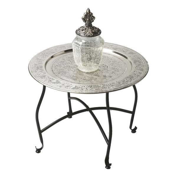 Offex Traditional Round Tray Table 16" Height
