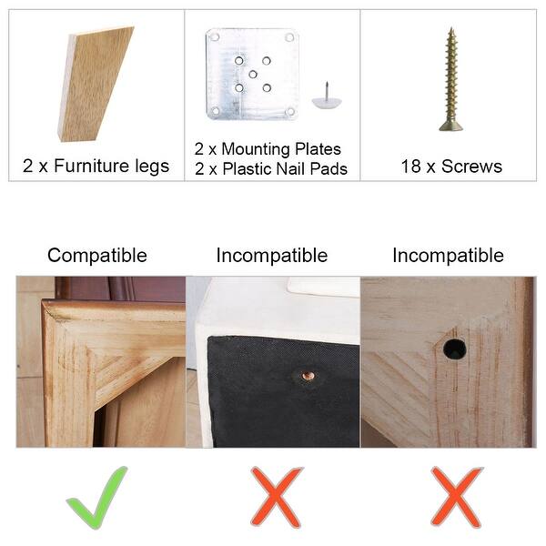 Shop 5 Inch Wood Furniture Legs Tapered Sofa Legs Replacement Feet