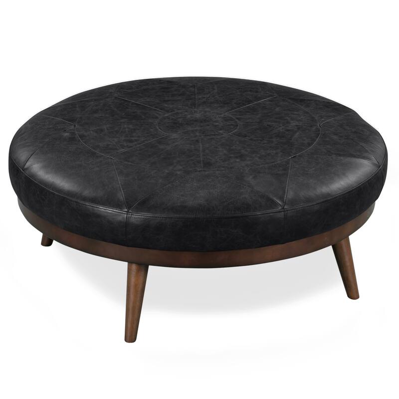 Poly & Bark Gio Ottoman - Full Grain Genuine Italian Leather