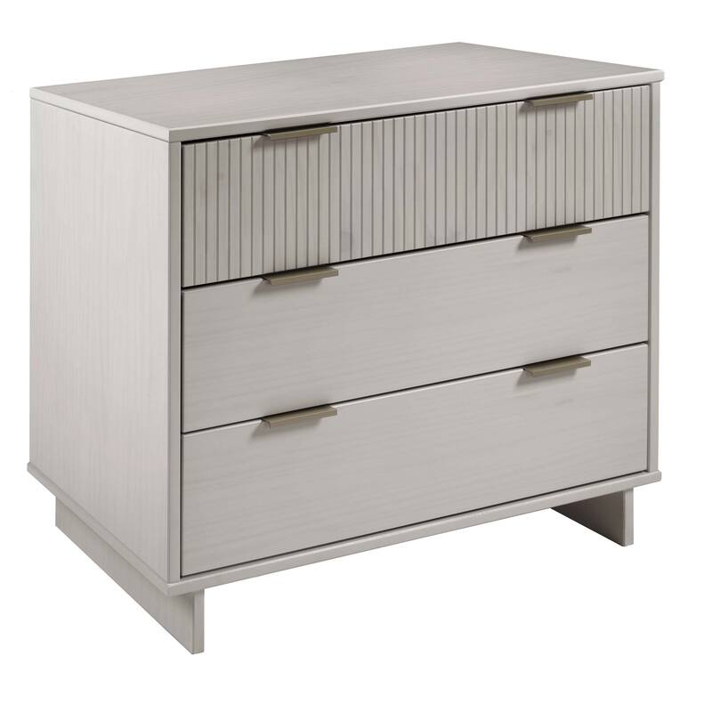 Manhattan Comfort 3-Piece Granville Modern Solid Wood Dresser Chest and Nighstand Set.