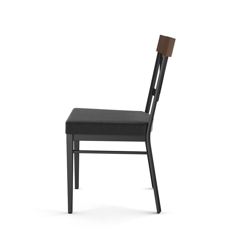 Amisco Clark Dining Chair with Solid Wood Accent and Metal Legs