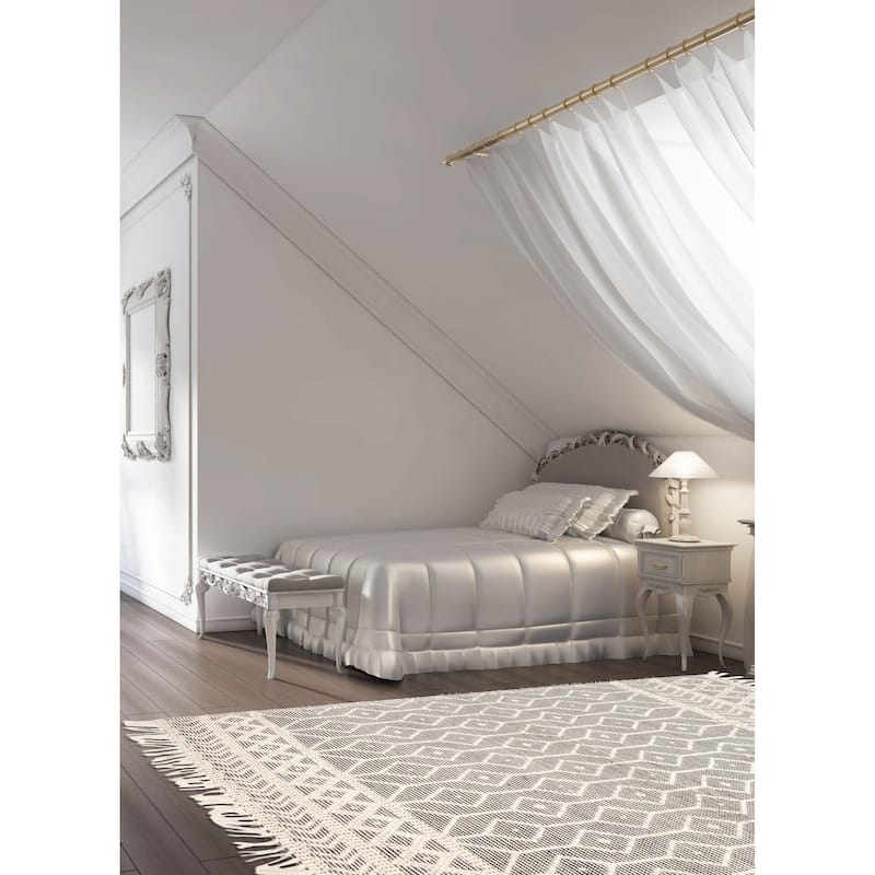 ECARPETGALLERY Braid weave Sienna Cream Wool Rug - 4'11 x 7'1