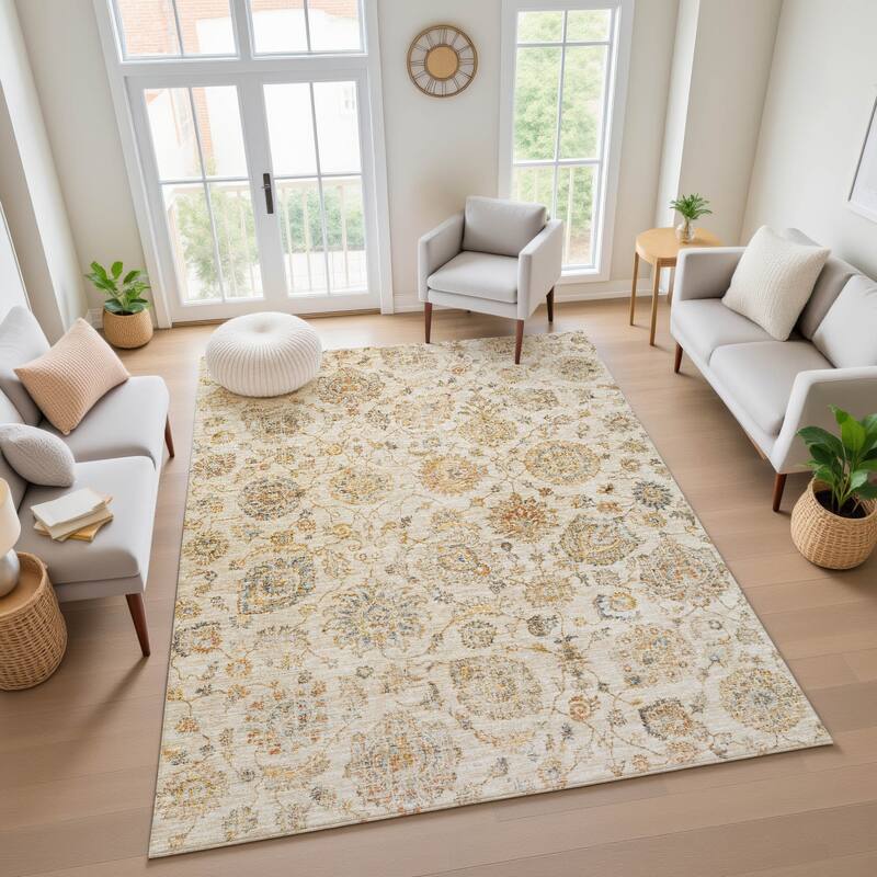 Premium Washable Super Soft Traditional Kashan Mayfield Rug
