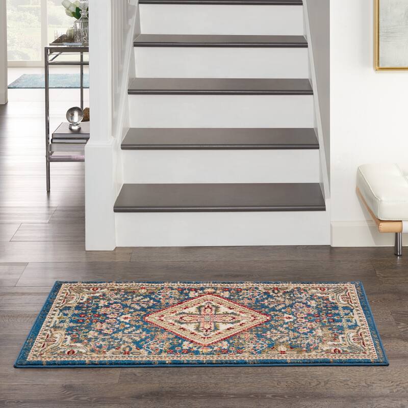 Nourison Revel Traditional Floral Medallion Area Rug