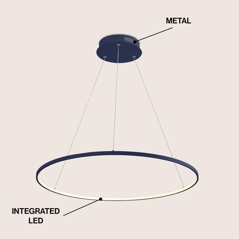 Kinsley Modern Bohemian Iron Integrated LED Pendant by JONATHAN Y