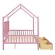 preview thumbnail 27 of 37, Modern Wooden House Bed Frame, Storage Shelves & Roof