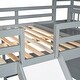 preview thumbnail 9 of 25, Solid Pine Wood and MDF Full over Twin & Twin Bunk Bed,Built-in Drawer and Shelf,with Slide and Storage Staircase