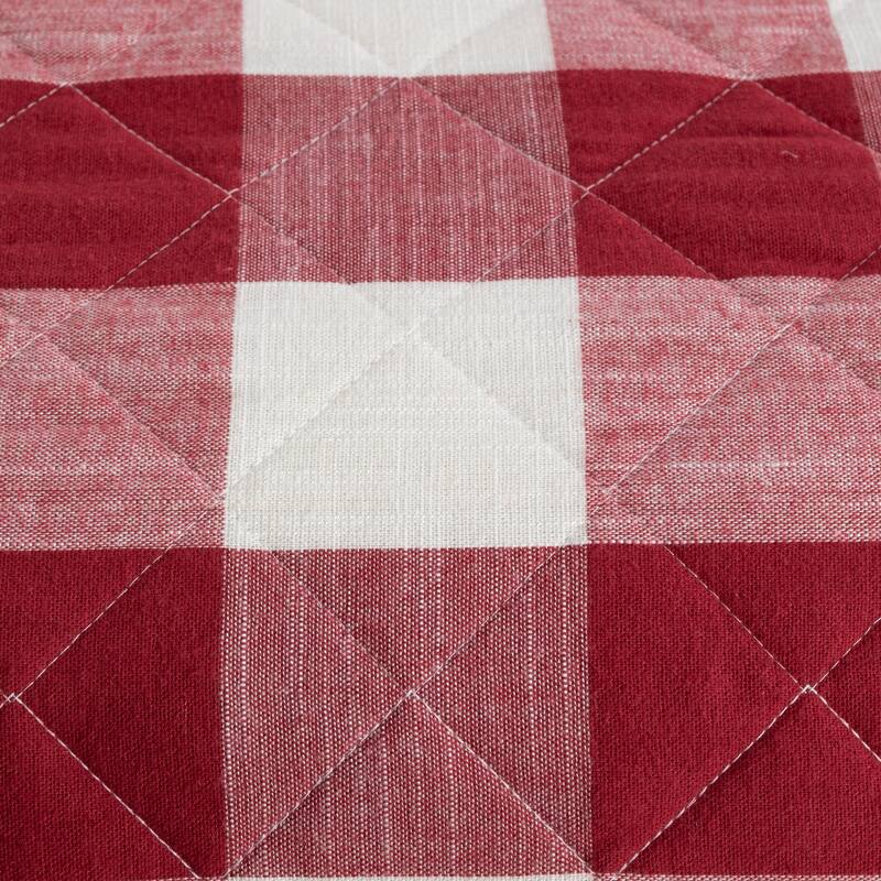 HULALA HOME 3 Piece Quilt Set with Plaid Patterns