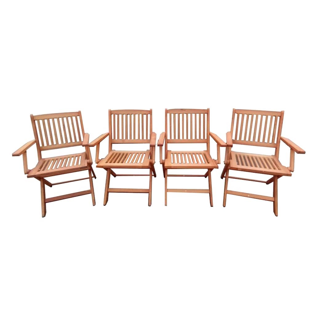 Teak Outdoor Folding Chairs Set of 4 Reading Chair Accent Chair Coffee Chair Reception Chair Side Chair