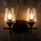 preview thumbnail 24 of 22, CO-Z Matte Black Vanity Light Sconce w Clear Glass Shade