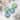 Shiny Glass Ball Christmas Ornaments with Pearl Drops - 3" (80mm) - Blue and Green  - 4ct