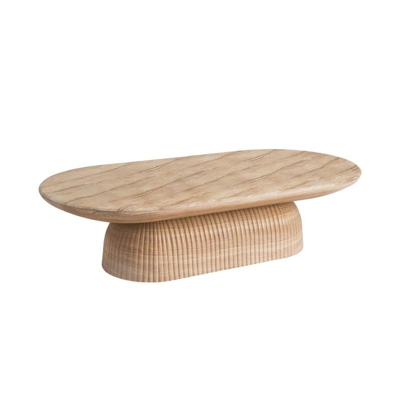 Studio London Maddox Pill Shaped Coffee Table with Roman Fluted Design