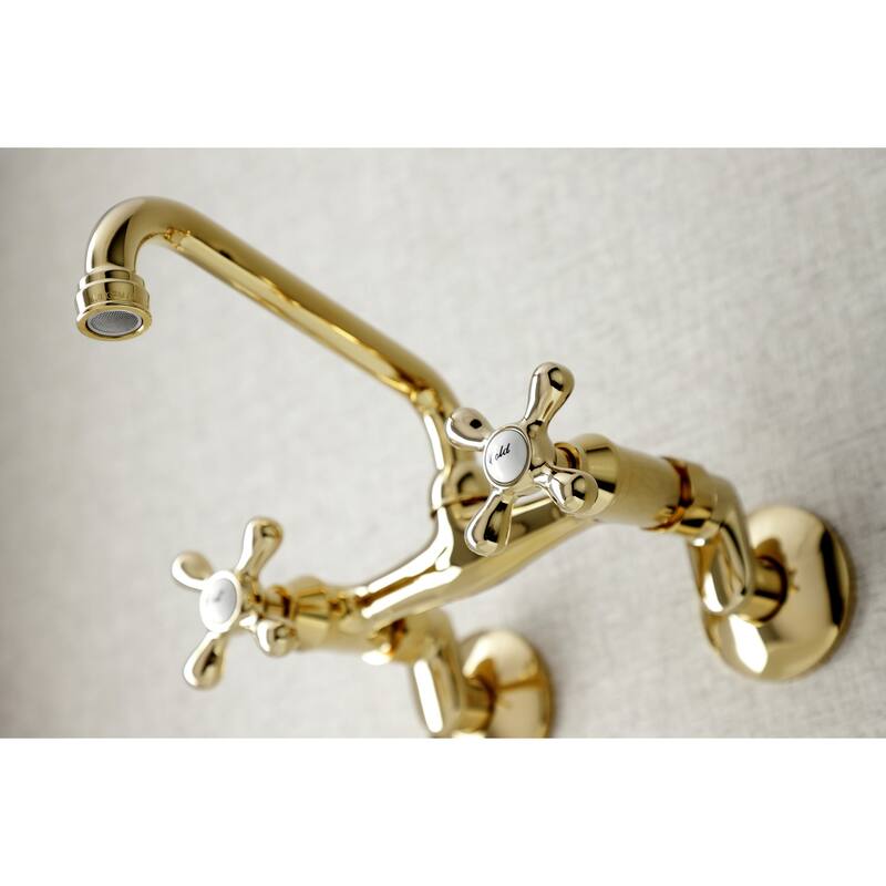 Traditional Two Handle Wall Mount Kitchen Faucet