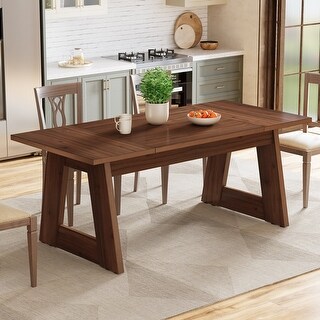 63 Inches Farmhouse Dining Table Kitchen Table for Dining Room - Bed ...