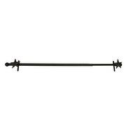 Shop Dark Rustic Red Adjustable Metal Star Curtain Rod W Ball