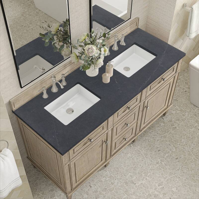 James Martin Vanities 424-V60D-3CSP Lorelai 60" Double Basin Wood