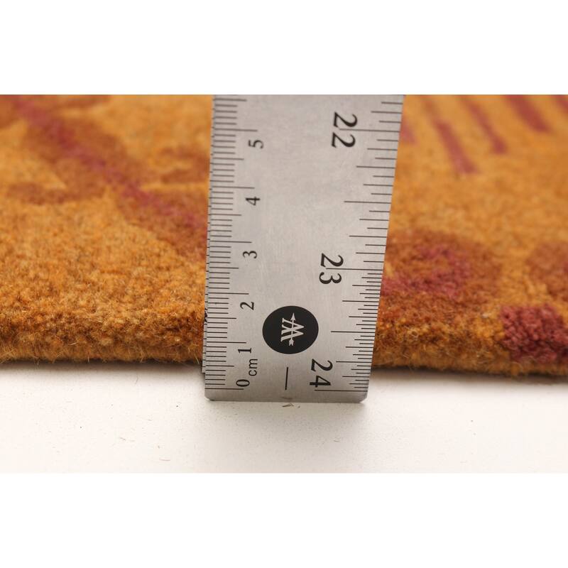 ECARPETGALLERY Hand-knotted Opulence Light Brown Wool Rug - 4'2 x 8'10