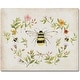 preview thumbnail 1 of 5, Bee Wreath 3mm Heat Tolerant Tempered Glass Cutting Board 15” x 12” Manufactured in the USA Dishwasher Safe Multi