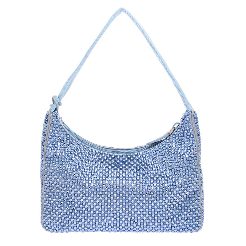 Prada Re-Edition Satin Mini Bag with Crystals