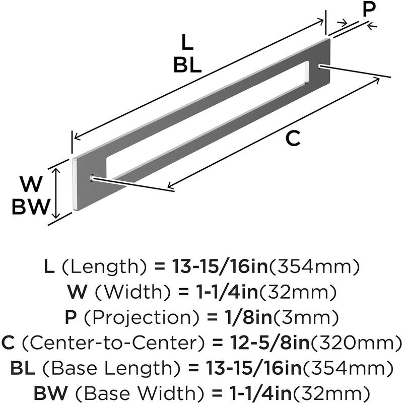 Amerock BP37788 Medora 13-15/16" Backplate for 12-5/8" Center to