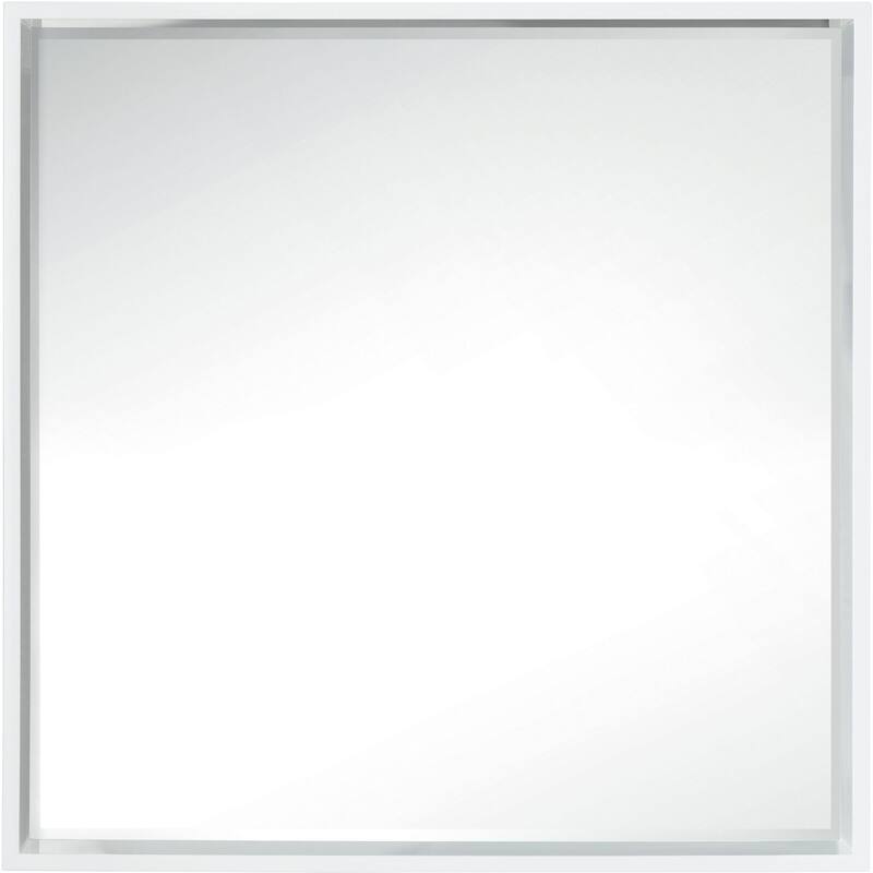 James Martin Vanities Milan 35-3/8" x 35-3/8" Framed Bathroom Mirror - Glossy White