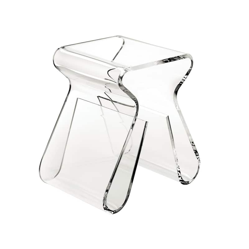 Umbra 322720 Magino 12" Wide Acrylic Accent Stool with Magazine Rack - Clear
