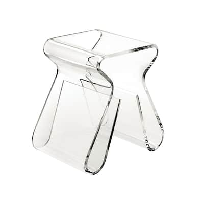 Umbra 322720 Magino 12" Wide Acrylic Accent Stool with Magazine Rack