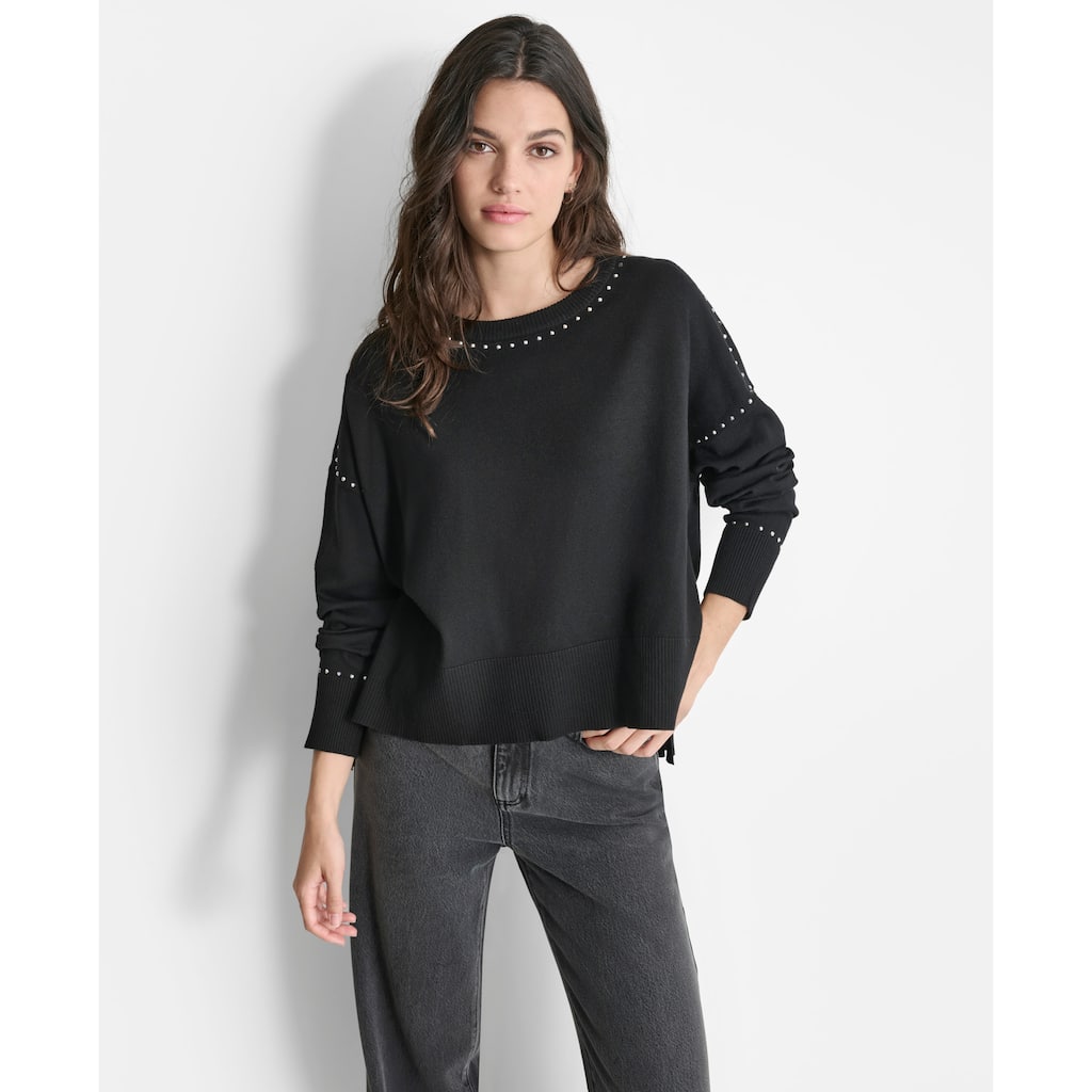 DKNY Studded Crewneck Sweater