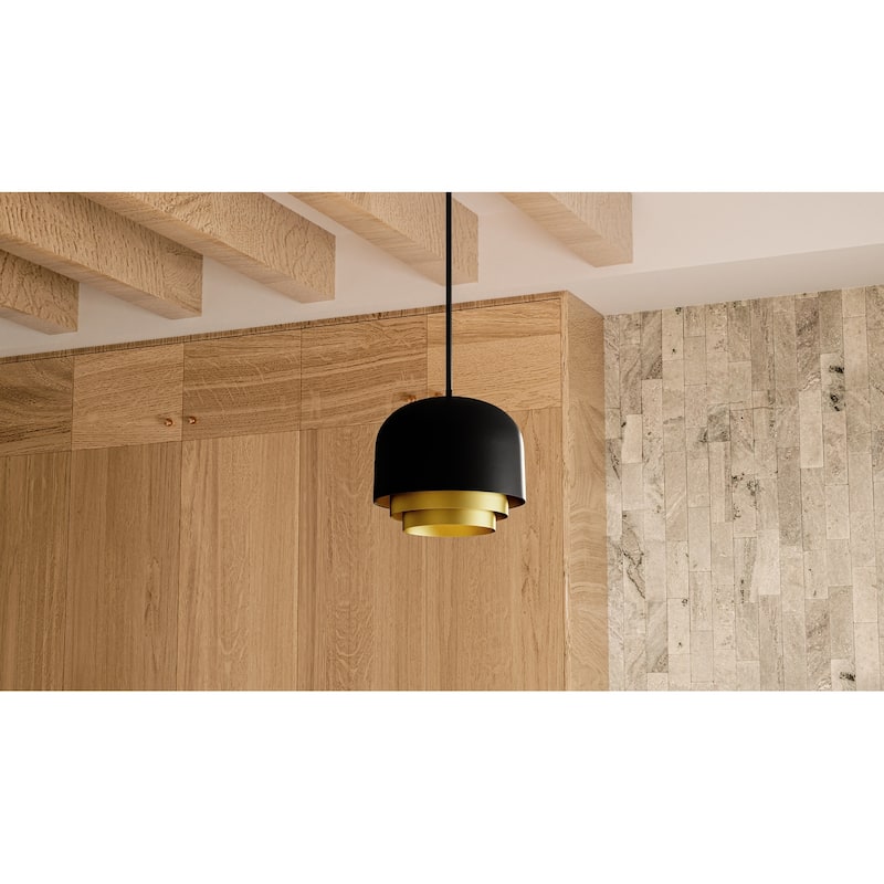 Frankie 3-Light Matte Black Pendant